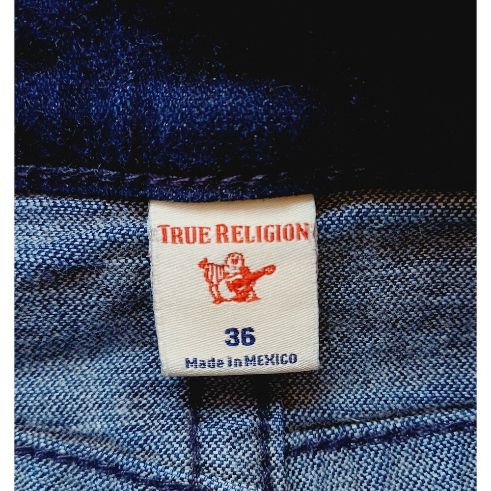 True Religion Rocco Men's Relaxed Skinny Blue Jeans Size 36x33 - Picture 5 of 11